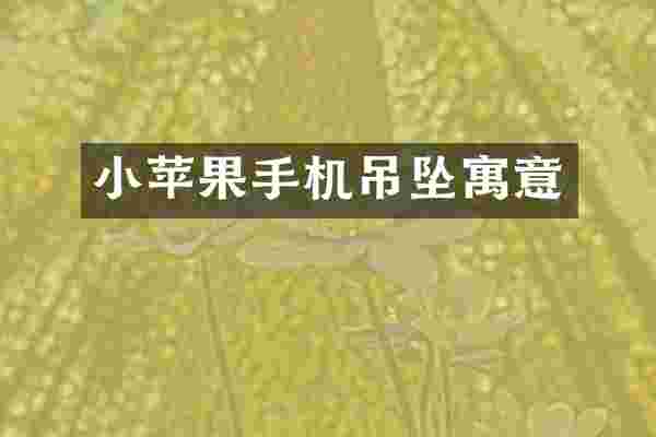 小苹果手机吊坠寓意