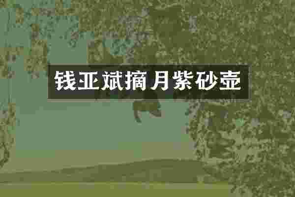 钱亚斌摘月紫砂壶