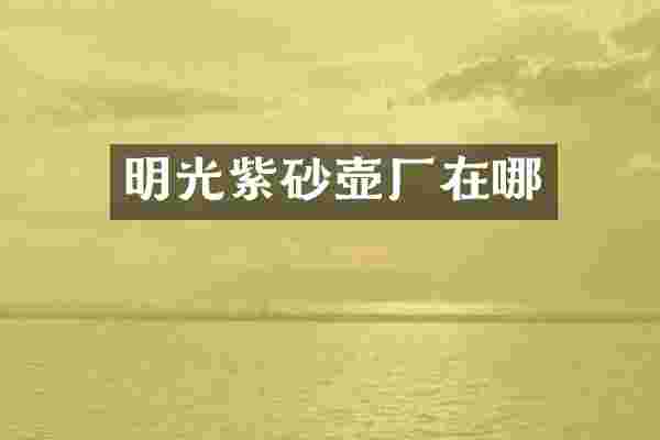 明光紫砂壶厂在哪