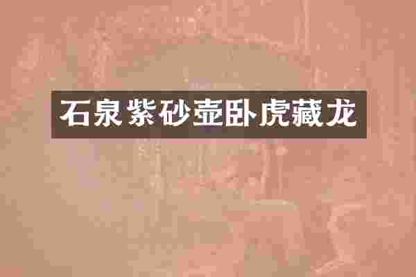 石泉紫砂壶卧虎藏龙
