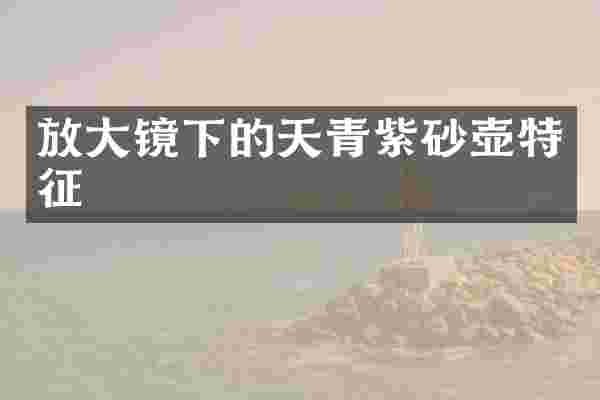 放大镜下的天青紫砂壶特征