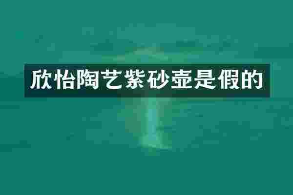 欣怡陶艺紫砂壶是假的