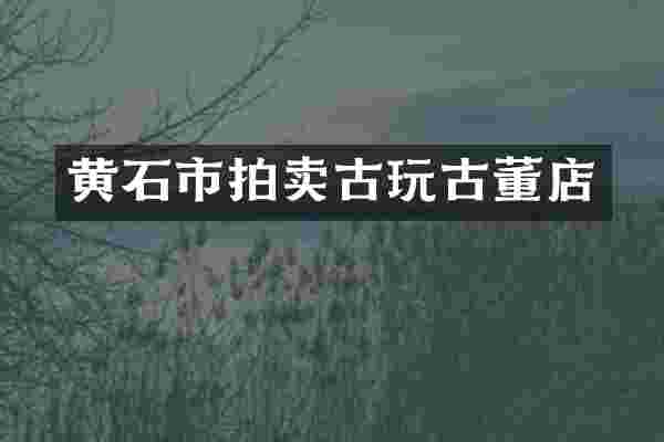 黄石市拍卖古玩古董店