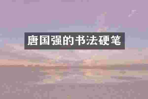 唐国强的书法硬笔