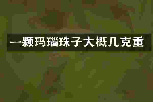一颗玛瑙珠子大概几克重