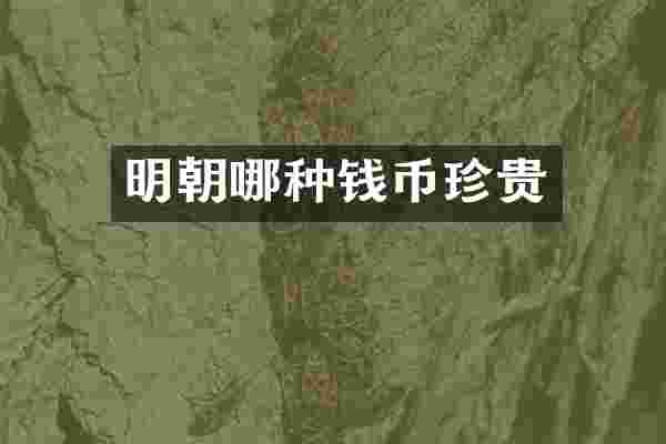 明朝哪种钱币珍贵