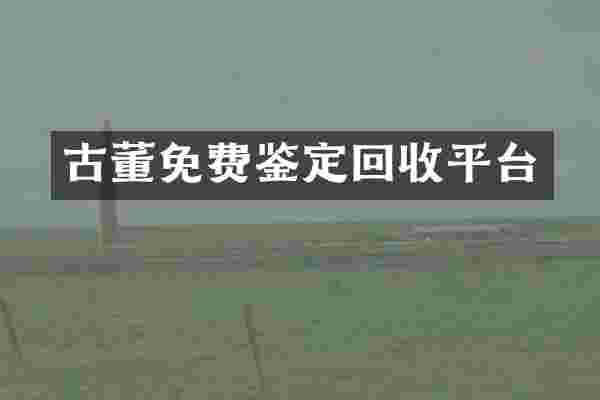 古董免费鉴定回收平台