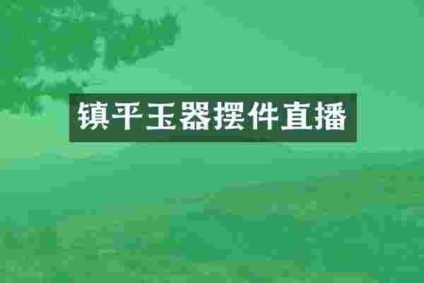 镇平玉器摆件直播