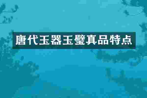 唐代玉器玉璧真品特点