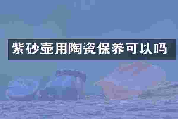 紫砂壶用陶瓷保养可以吗