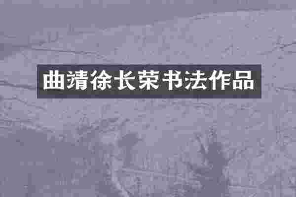 曲靖徐长荣书法作品