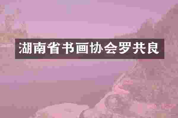 湖南省书画协会罗共良