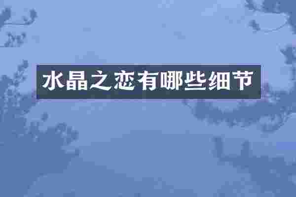 水晶之恋有哪些细节