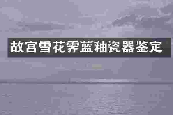 故宫雪花霁蓝釉瓷器鉴定