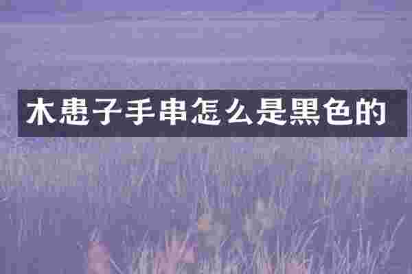 木患子手串怎么是黑色的