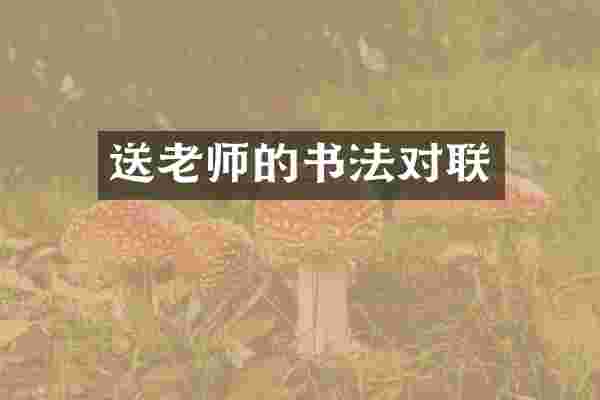 送老师的书法对联