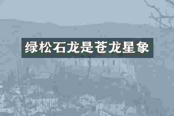 绿松石龙是苍龙星象