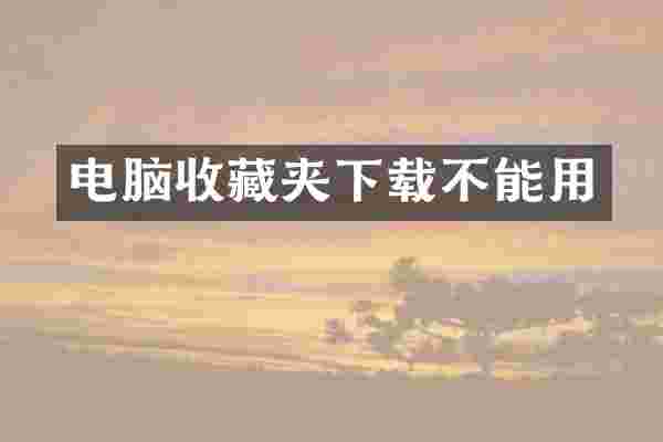 电脑收藏夹下载不能用