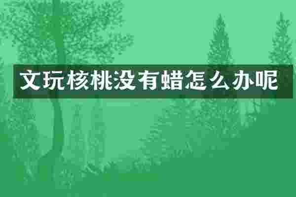 文玩核桃没有蜡怎么办呢