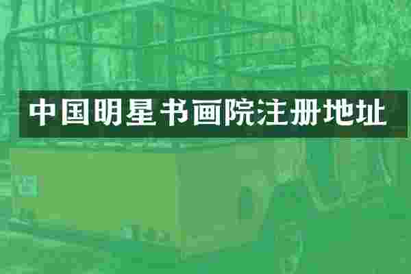 中国明星书画院注册地址