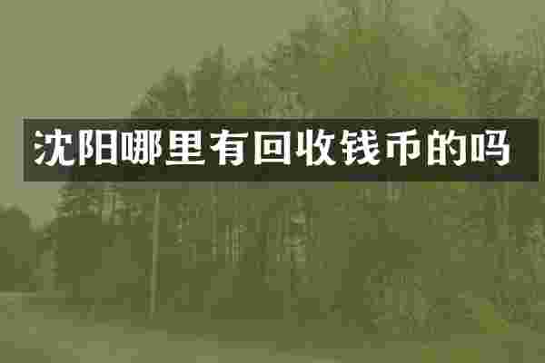沈阳哪里有回收钱币的吗