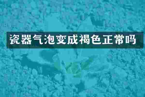 瓷器气泡变成褐色正常吗