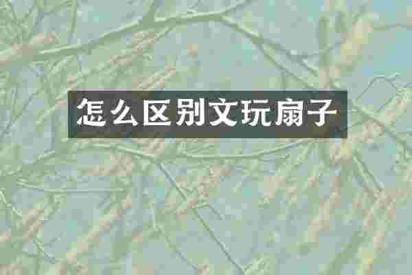 怎么区别文玩扇子