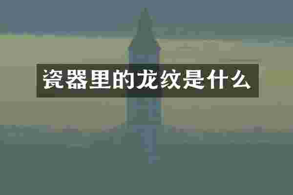 瓷器里的龙纹是什么