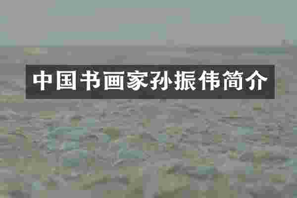 中国书画家孙振伟简介