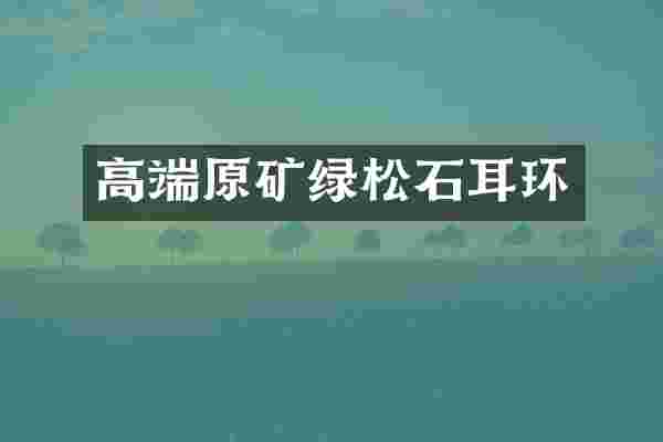 高端原矿绿松石耳环