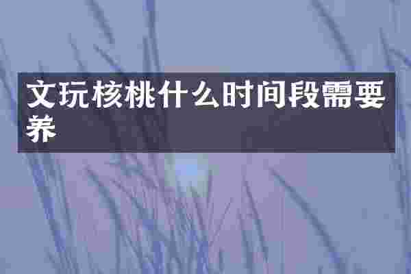 文玩核桃什么时间段需要养