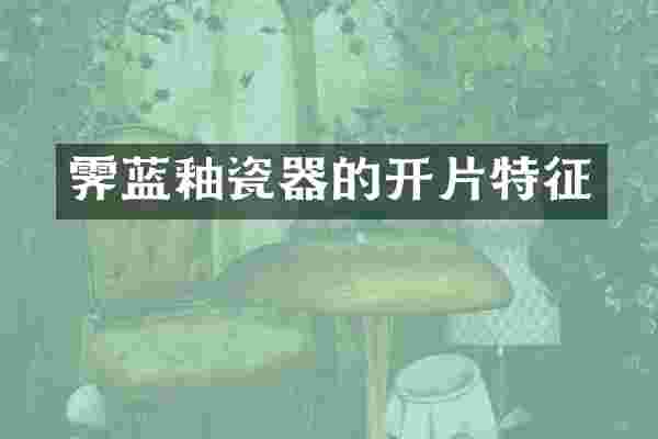 霁蓝釉瓷器的开片特征