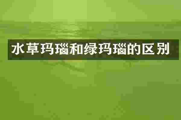 水草玛瑙和绿玛瑙的区别
