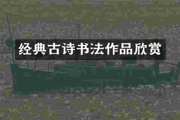 经典古诗书法作品欣赏