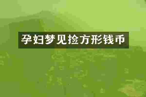 孕妇梦见捡方形钱币