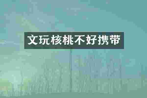 文玩核桃不好携带