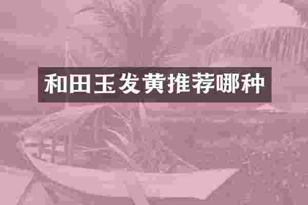 和田玉发黄推荐哪种