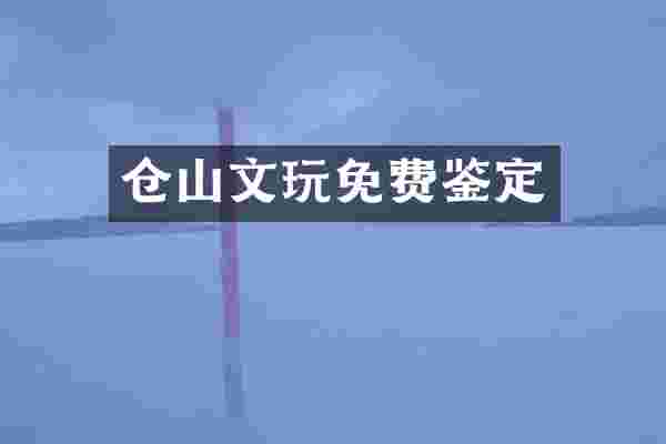 仓山文玩免费鉴定