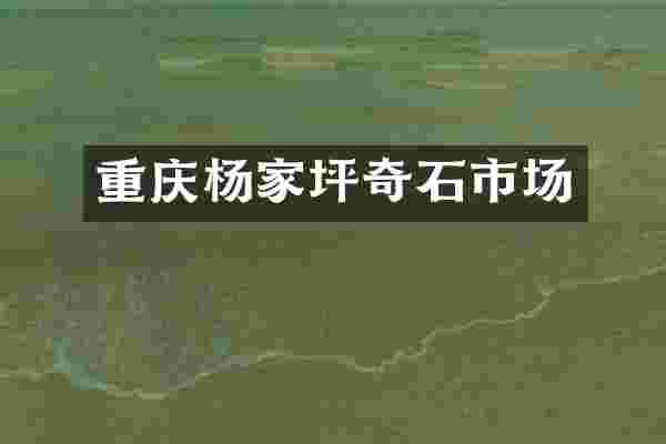 重庆杨家坪奇石市场
