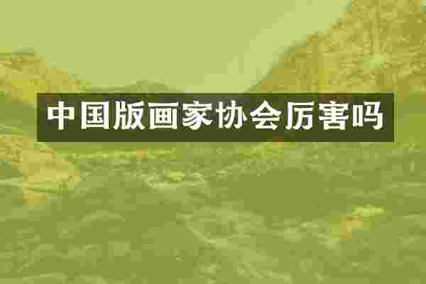 中国版画家协会厉害吗