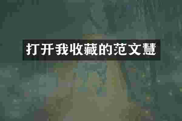 打开我收藏的范文慧