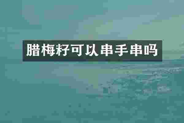 腊梅籽可以串手串吗