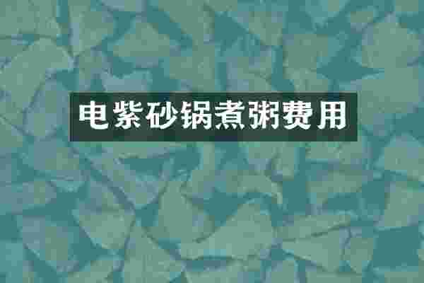 电紫砂锅煮粥费用
