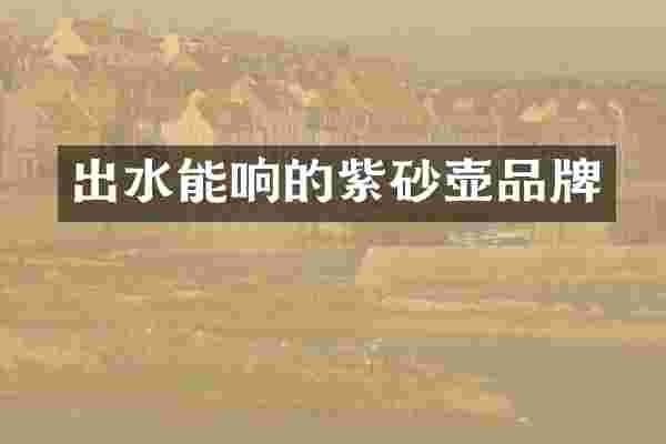 出水能响的紫砂壶品牌