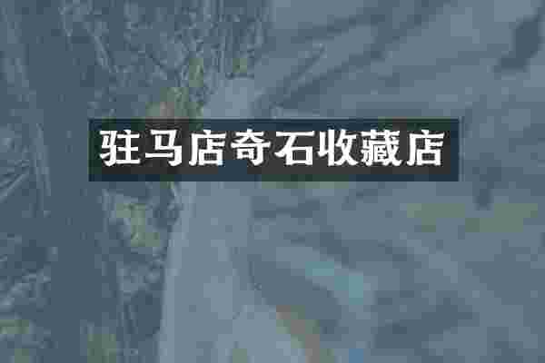 驻马店奇石收藏店