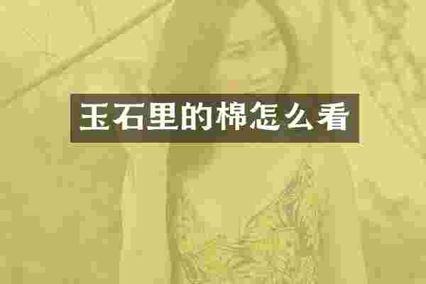 玉石里的棉怎么看