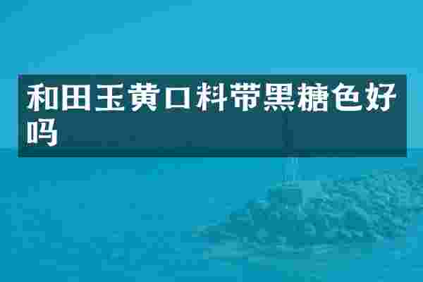 和田玉黄口料带黑糖色好吗