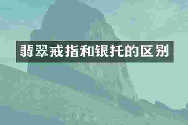 翡翠戒指和银托的区别