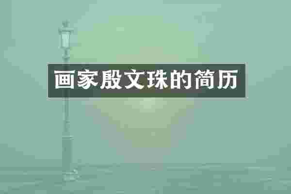 画家殷文珠的简历