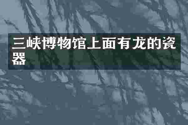 三峡博物馆上面有龙的瓷器